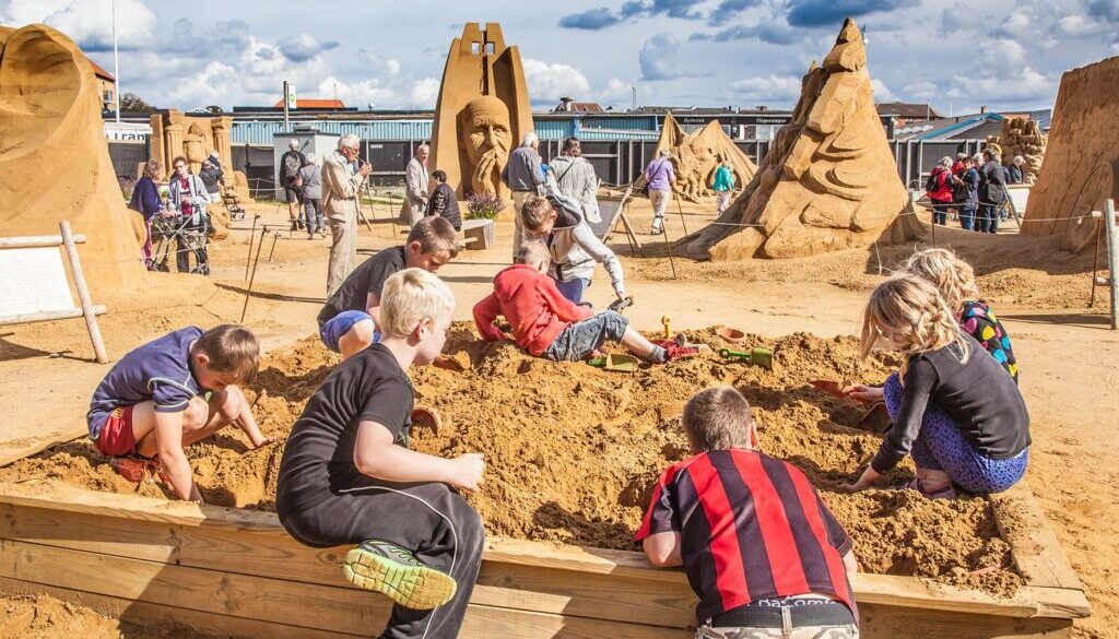 Sandskulptur for børn